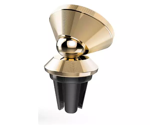 Soporte de coche para Movil magnetico rejilla Et797 / 360 Grados / Oro / Mtk