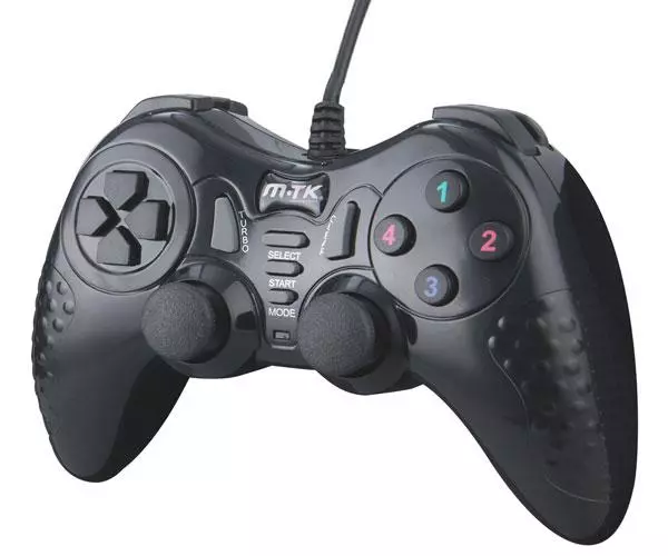Mando Gamepad Pc K3404  / USB / Vibracion Dual Shock / Negro / MTK / 06050022