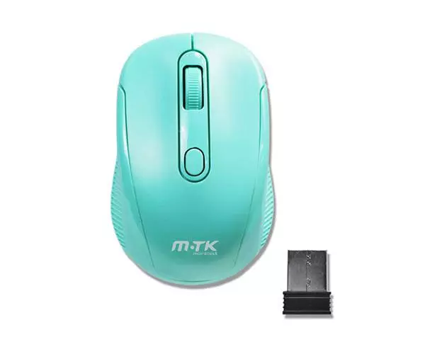 Raton inal&aacute;mbrico GT641 krack 2.4Ghz / 1600 dpi / Verde agua / MTK