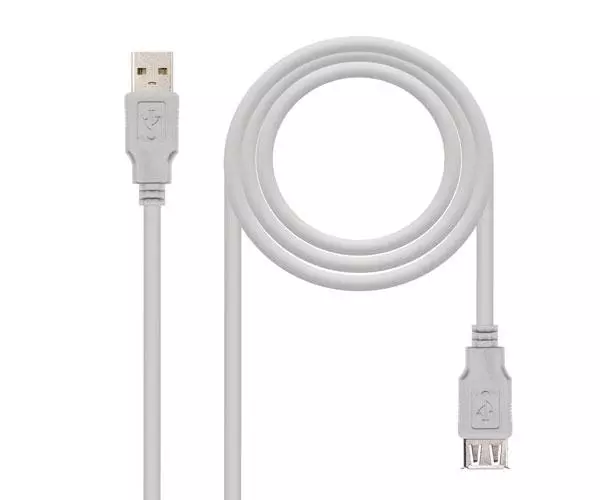Cable prolongador USB 2.0  M/H  3m  Beige 10.01.0204