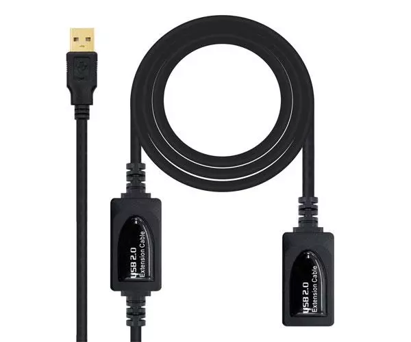 Cable USB amplificador activo USB 2.0 M/H 15 metros / Nanocable 10.01.0213