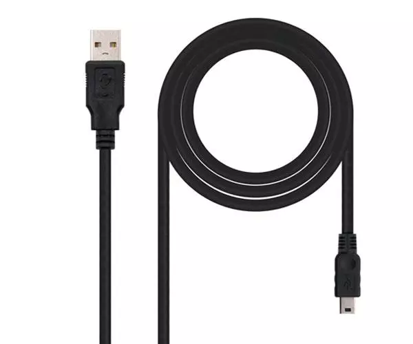 Cable USB 2.0 a Mini USB / 5 pines / 1.8m  / Nanocable 10.01.0402