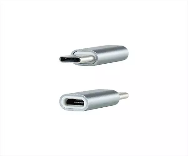 Adaptador Type-C Macho a MicroUsb Hembra Plata / 10.02.0011 Nanocable