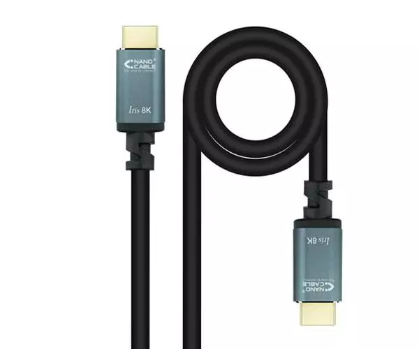 Cable HDMI 2.1  M/M / 1 metro / 8K / HDR / eARC / 48Gbps / Iris / Nanocable 10.15.8001