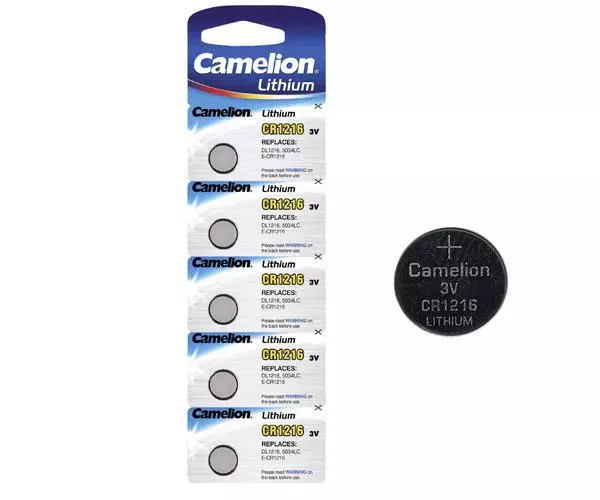 Pila boton litio CR1216 3v Camelion (5 uds)