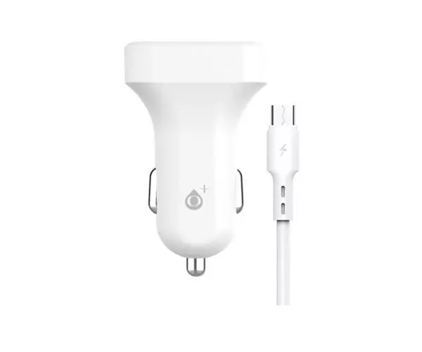 Cargador de coche-mechero con cable Micro USB / 2xUsb / 5v 2.4a / A6260  / Blanco / One+