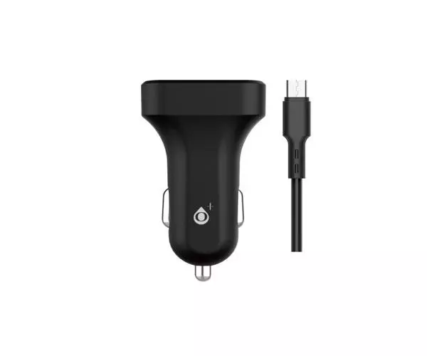 Cargador de coche-mechero con cable Micro USB / 2xUsb / 5v 2.4a / A6260  / Negro / One+