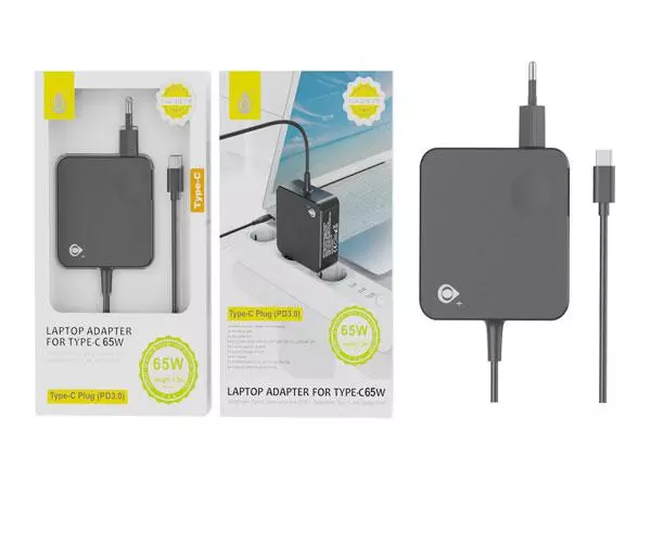 Cargador para port&aacute;til universal autom&aacute;tico 65W Type-C / NA0379 / One+