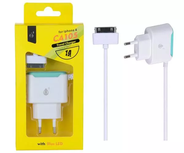 Cargador de red iPhone 4 con cable / 5w / Blanco/ Ca105 / One+