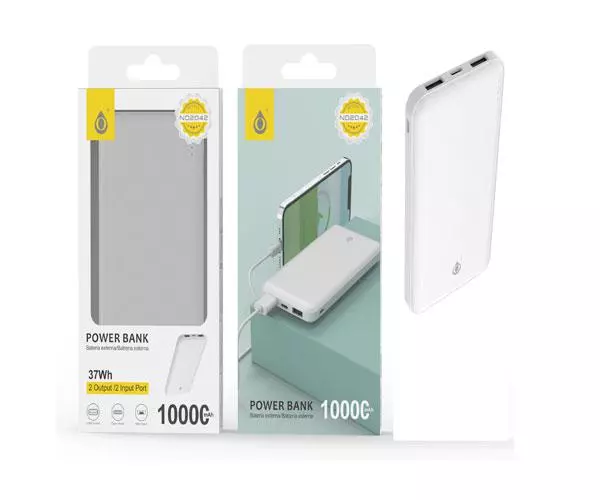 PowerBank Axel ND2042 / 10000 mah / Type-c / MicroUsb / 2x Usb / Blanco / One+