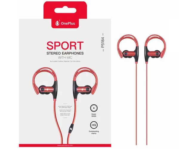 Auriculares + Micro intrauditivos sport P5184 Sunglasses Rojo One+