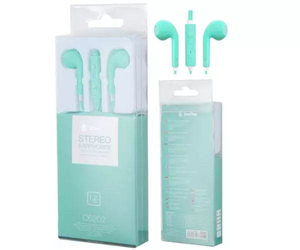 Auriculares con Microfono Intrauricular C6202 Air Verde / Sin silicona / Jack 3.5mm / One+
