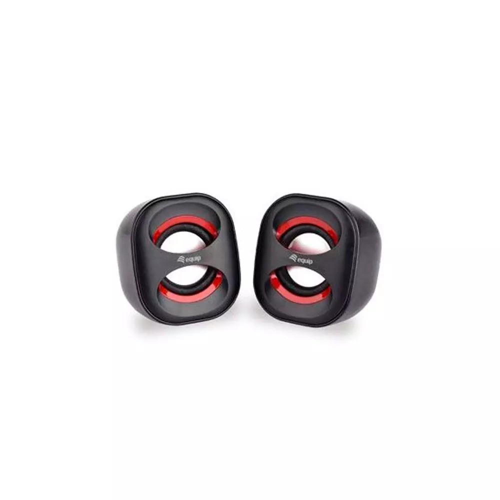 Altavoces 2.0 Equip Life Mini / Usb / Jack 3.5" / 6w Rms  / Control de volumen / Negro - Rojo / 245331
