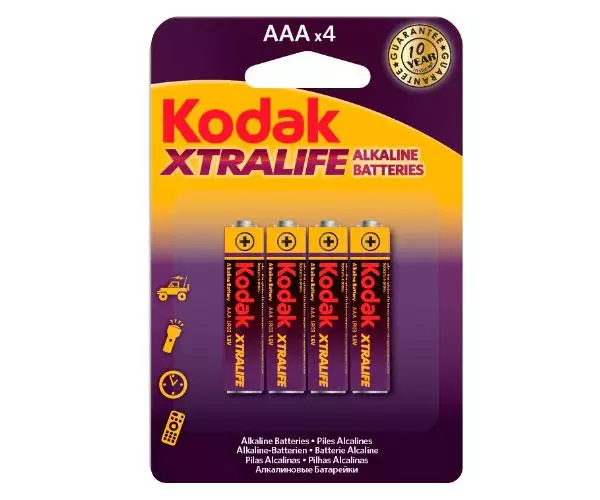 Pilas Kodak Xtralife Alcalinas LR03 AAA  1.5v (4 unid.) / 30951990