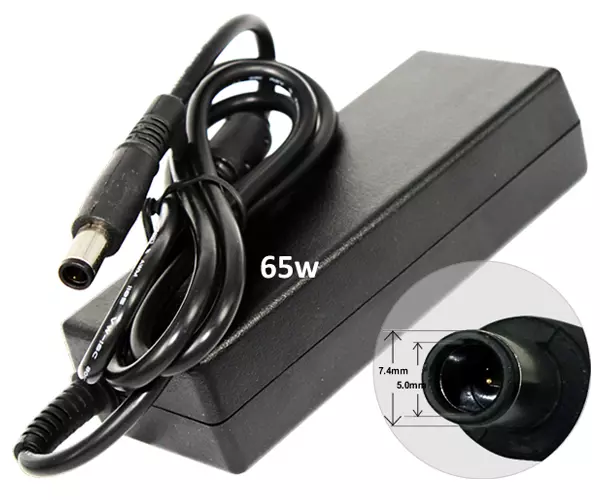 Cargador compatible para port&aacute;til HP 65W 18.5V 3.5A 7.4x5.0 mm Dayma