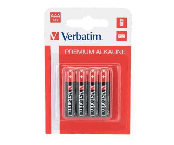 Pilas Verbatim Alcalinas LR03 AAA  1.5v (4 unid.) / 049920-46