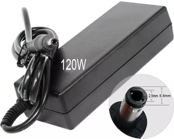 Cargador compatible para port&aacute;til LENOVO / MSI 120W 19.5V 6.15A 5.5x2.5 mm Dayma