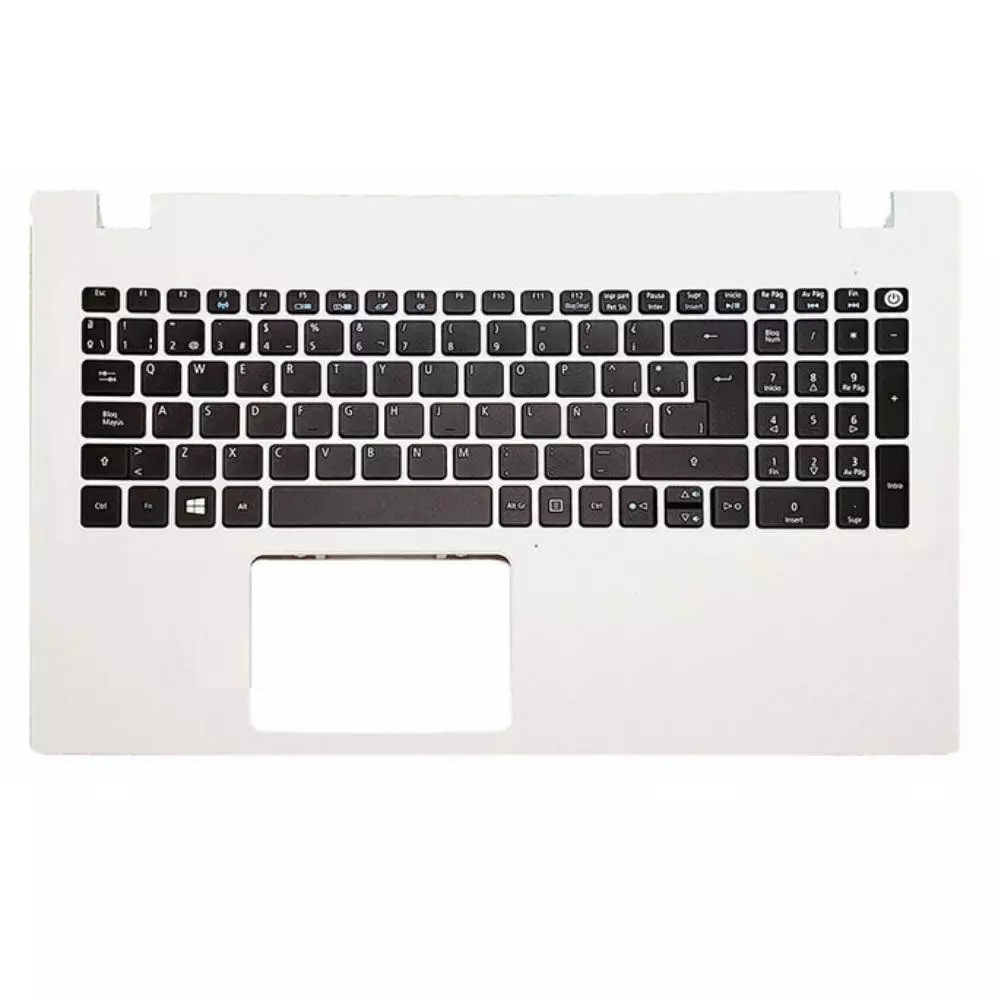 Top case + Teclado compatible para port&aacute;til ACER E5-522 / E5-573 Blanco