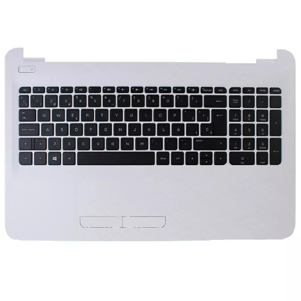 Top case + Teclado compatible para port&aacute;til HP 15-AY / 15-BA Plata