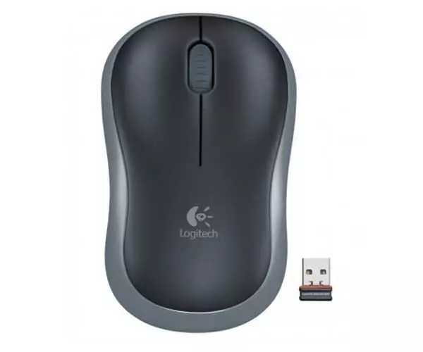 Raton &oacute;ptico inal&aacute;mbrico Logitech M185 Negro-Gris / 910-002235