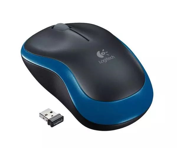Raton &oacute;ptico inal&aacute;mbrico Logitech M185 Azul / 910-002236