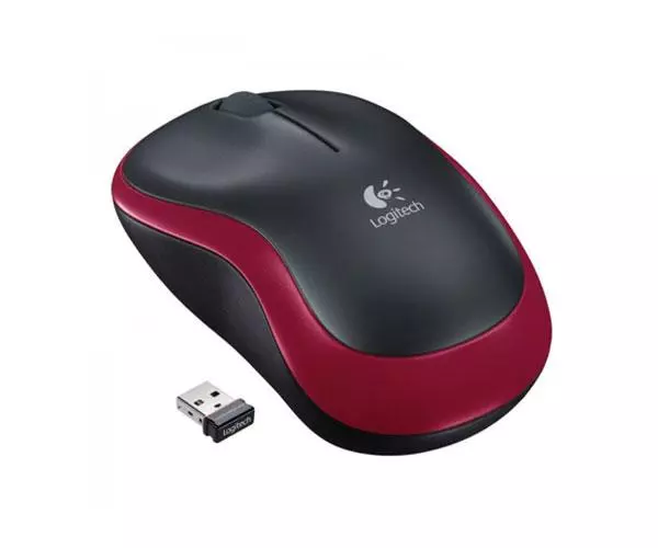 Raton &oacute;ptico inal&aacute;mbrico Logitech M185 Rojo  910-002237