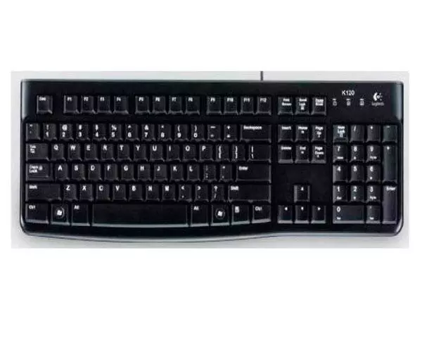 Teclado USB Logitech K120 / Resistente a salpicaduras / Negro / OEM / 920-002518