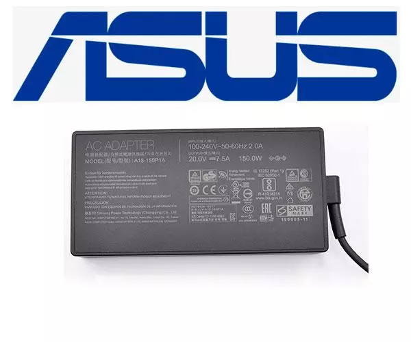 Cargador original para port&aacute;til ASUS 150W 20V 7.7A 4.5x3.0 mm