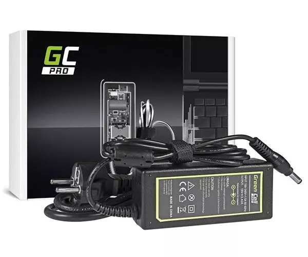 Cargador para port&aacute;til Toshiba 75W 19V 3.95A 5.5 mm x 2.5 mm GREENCELL / AD26AP