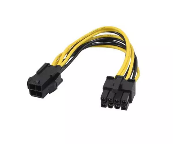 Cable alimentacion 4 pin a 4+4 pin 15cm / Nanocable  10.19.1401