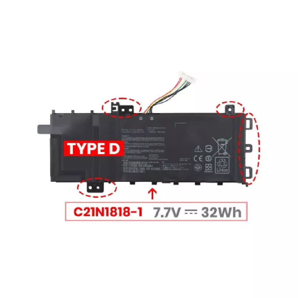 Bater&iacute;a compatible para port&aacute;til ASUS C21N1818-1 7.6V 4150mAh