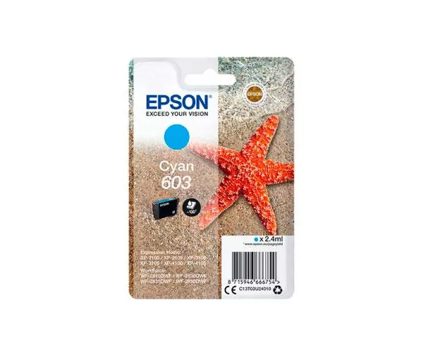Tinta Original Epson 603 Cian  Xp-2100 / Xp-3100 / Wf-2830dwf