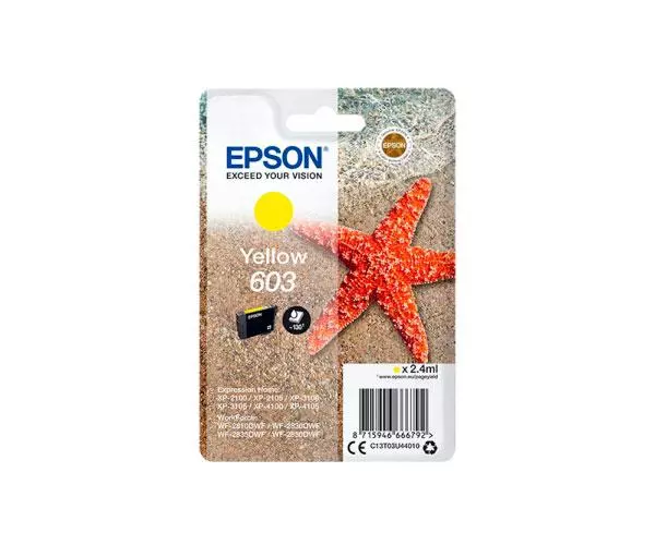 Tinta Original Epson 603 Amarillo  Xp-2100 / Xp-3100 / Wf-2830dwf