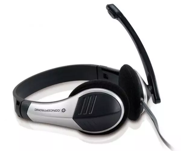 Auriculares con Microfono Conceptronic Polona / estereo / Jack 3.5mm / VoIp / negro - plata / CCHATSTAR2