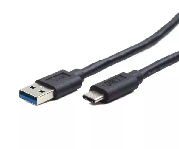 Cable USB 3.0 a Type-C / 1m / Negro / Cablexpert Ccp-usb3-amcm-1m