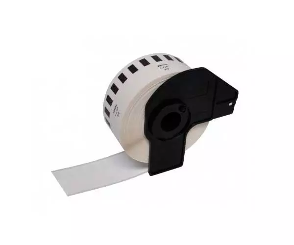 Etiquetas gen&eacute;ricas para BROTHER DK22210 Negro / Blanco