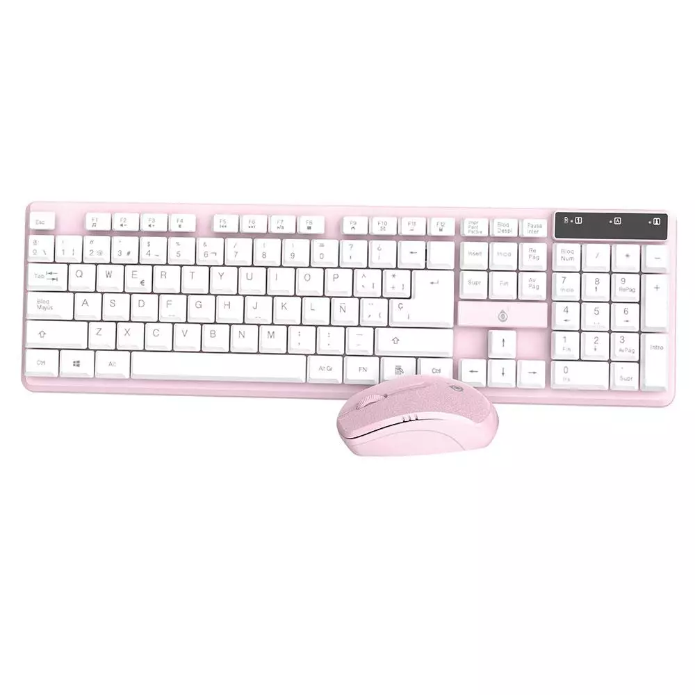 Combo Teclado + Raton Inalambrico NG6029 Rosa One+