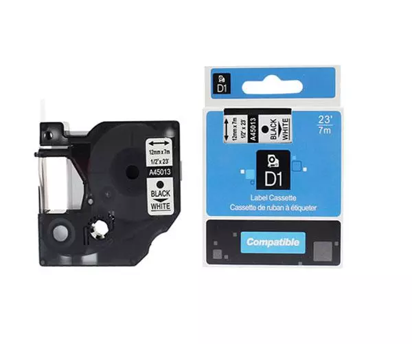 Etiquetas gen&eacute;ricas Dymo D1 45013 Negro / Blanco  Cinta rotuladora generica S0720530