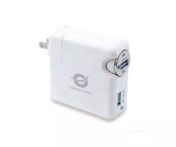 Kit de viaje universal Cargador red Usb + Coche Mechero / 15.5w / UK - USA - EU / CUSBCHARKIT / Conceptronic