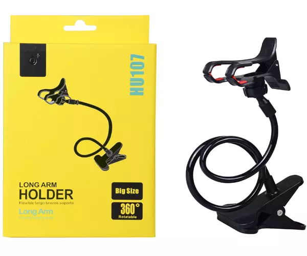 Soporte para Movil HU107 / Pinza / Hasta 6.5" / Negro / One+