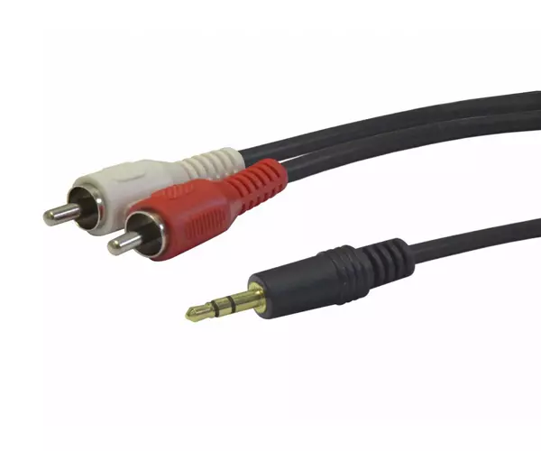 Cable Jack 3.5mm a 2 x rca M/M  2.5m  Cca-458-2.5m