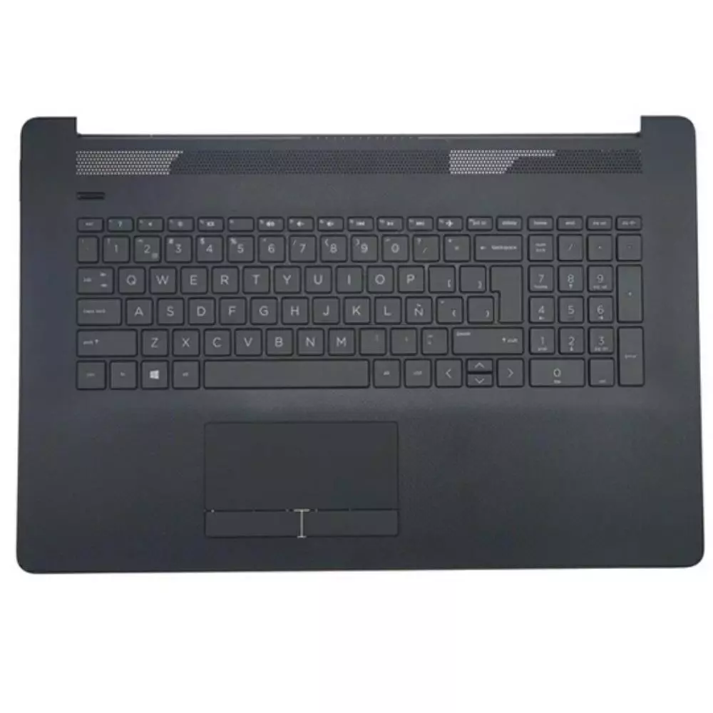Top case + Teclado compatible para port&aacute;til HP 17-BS / 17-BY Negro brillo Intro vertical