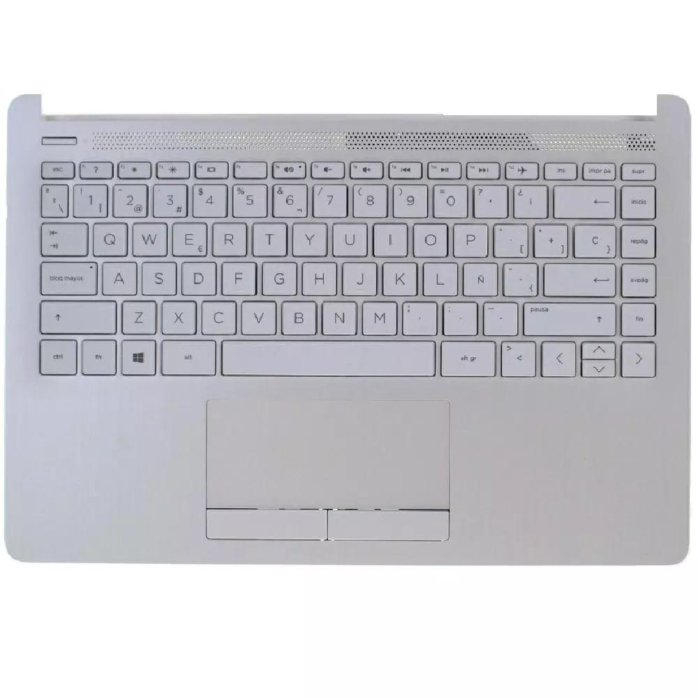 Top case + Teclado compatible para port&aacute;til HP 14-DK Blanco