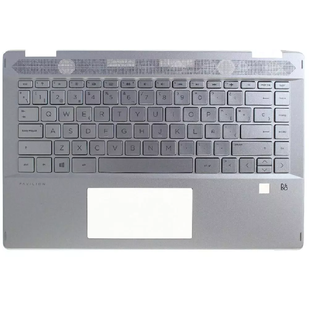 Top case + Teclado compatible para port&aacute;til HP 14-DH Plata