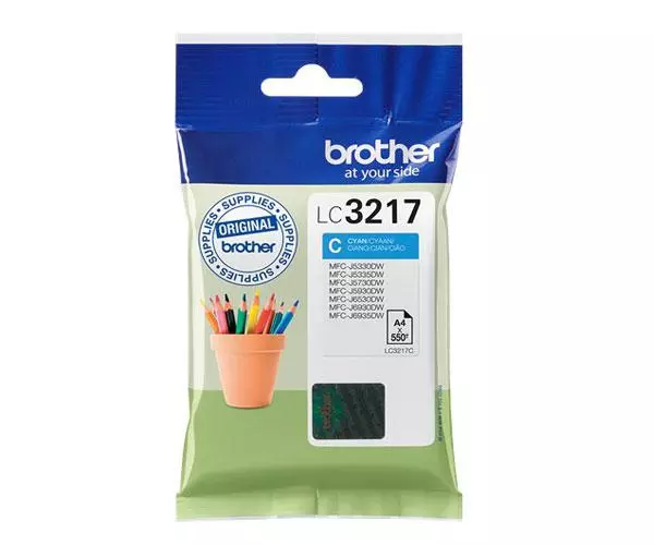 Tinta Original Brother LC3217 Cian