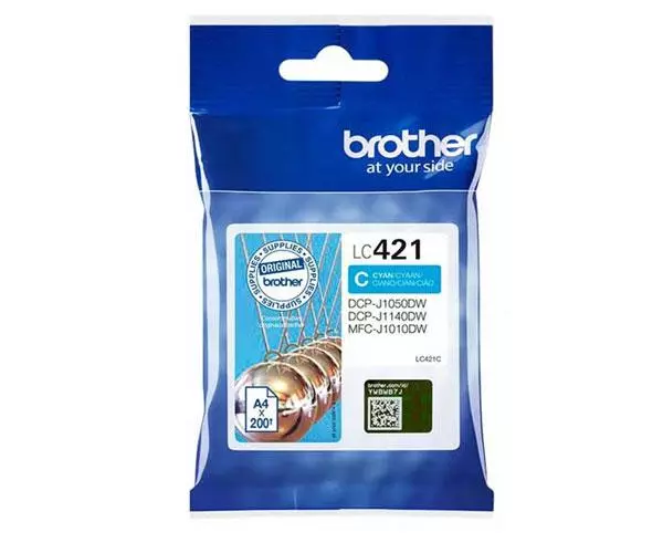 Tinta Original Brother LC421 Cian