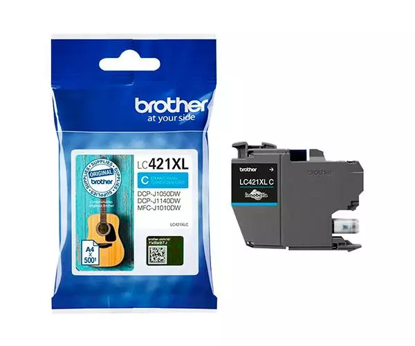 Tinta Original Brother LC421 XL Cian