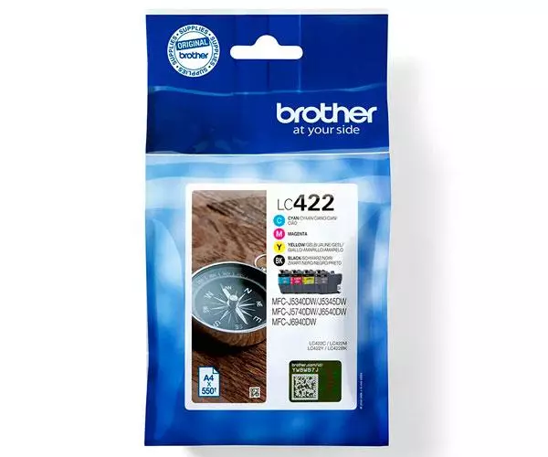 Tinta Original Brother Multipack LC422  (Bk/c/m/y)