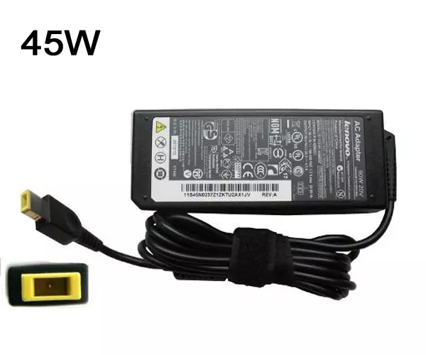Cargador compatible para port&aacute;til LENOVO 45W 20V 2.25A conector rectangular Dayma