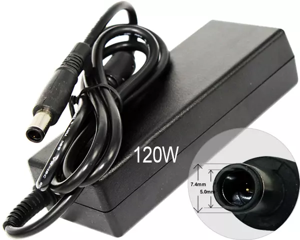 Cargador compatible para port&aacute;til HP 120W 18.5V 6.5A 7.4x5.0 mm Dayma